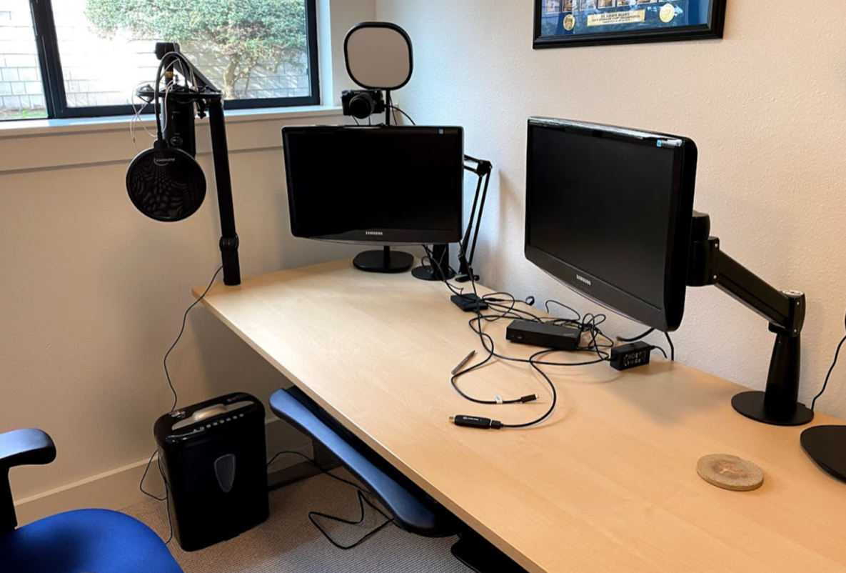 Picture of podcasting studio